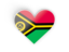 Vanuatu. Heart sticker. Download icon.