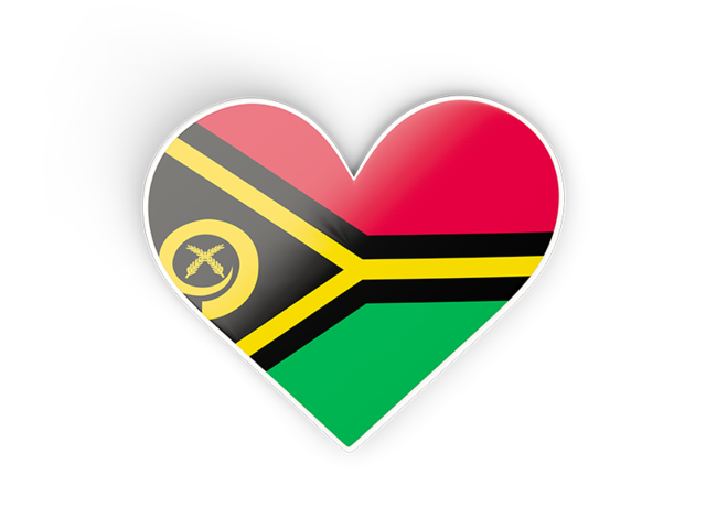 Наклейка в форме сердца. Скачать флаг. Вануату