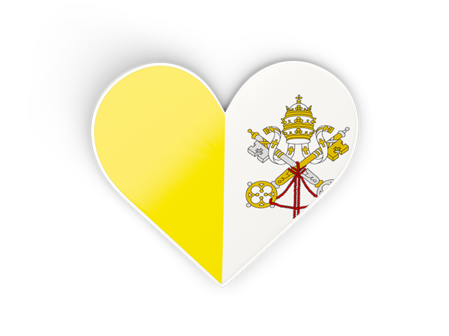 Heart sticker. Download flag icon of Vatican City at PNG format