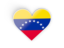 Venezuela. Heart sticker. Download icon.