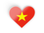 Vietnam. Heart sticker. Download icon.