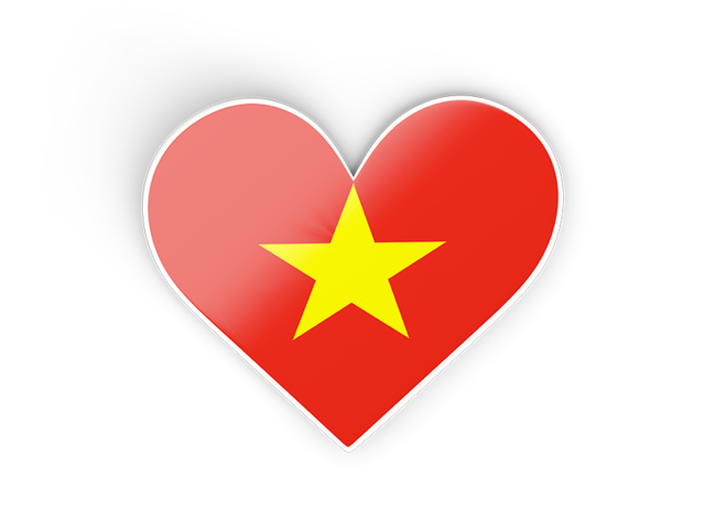 Heart sticker. Download flag icon of Vietnam at PNG format