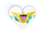 Virgin Islands of the United States. Heart sticker. Download icon.