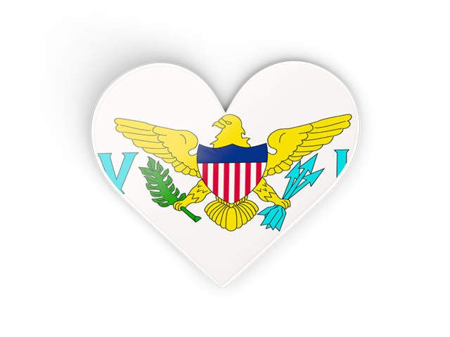 Heart sticker. Download flag icon of Virgin Islands of the United States at PNG format