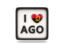 Angola. Heart with ISO code. Download icon.