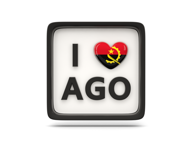 Heart with ISO code. Download flag icon of Angola at PNG format
