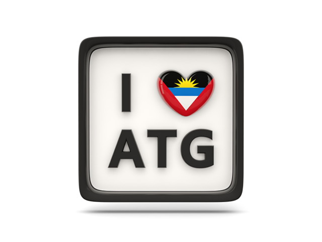 Heart with ISO code. Download flag icon of Antigua and Barbuda at PNG format