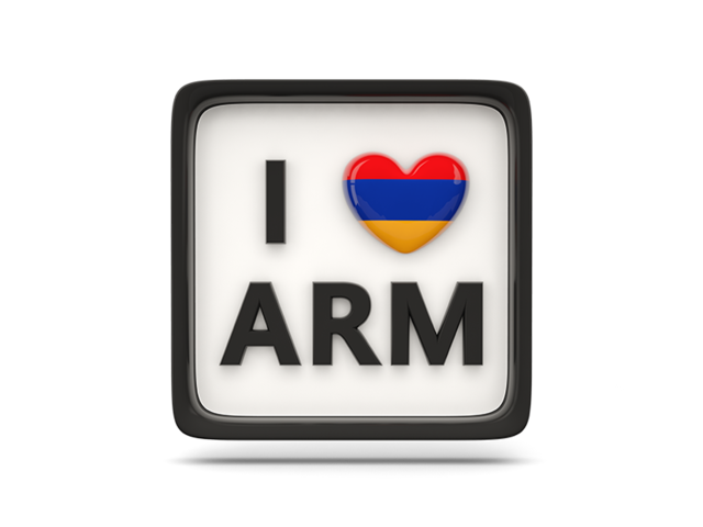 Heart with ISO code. Download flag icon of Armenia at PNG format