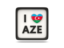 Azerbaijan. Heart with ISO code. Download icon.