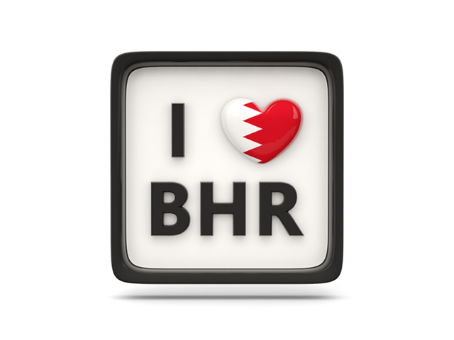 Heart with ISO code. Download flag icon of Bahrain at PNG format