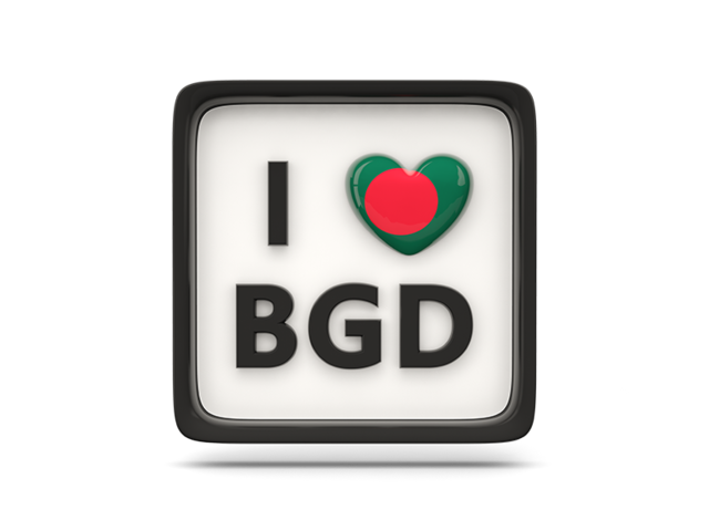 Heart with ISO code. Download flag icon of Bangladesh at PNG format