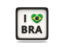 Brazil. Heart with ISO code. Download icon.