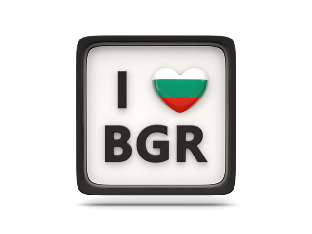 Heart with ISO code. Download flag icon of Bulgaria at PNG format