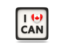 Canada. Heart with ISO code. Download icon.