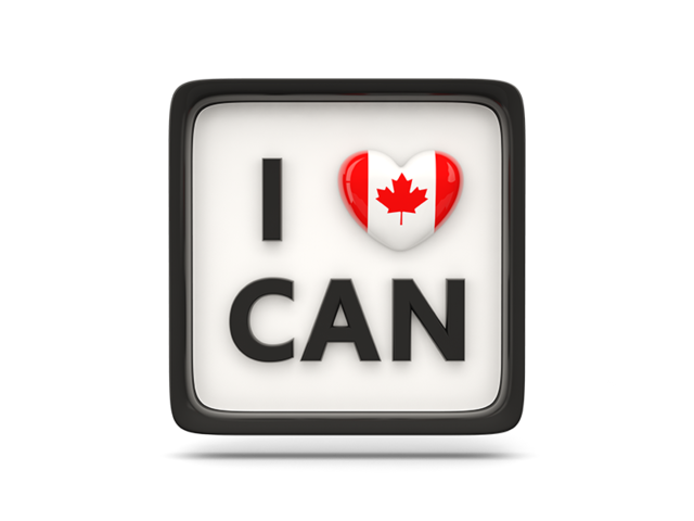 Heart with ISO code. Download flag icon of Canada at PNG format