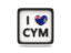 Cayman Islands. Heart with ISO code. Download icon.