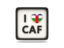 Central African Republic. Heart with ISO code. Download icon.