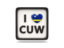 Curacao. Heart with ISO code. Download icon.
