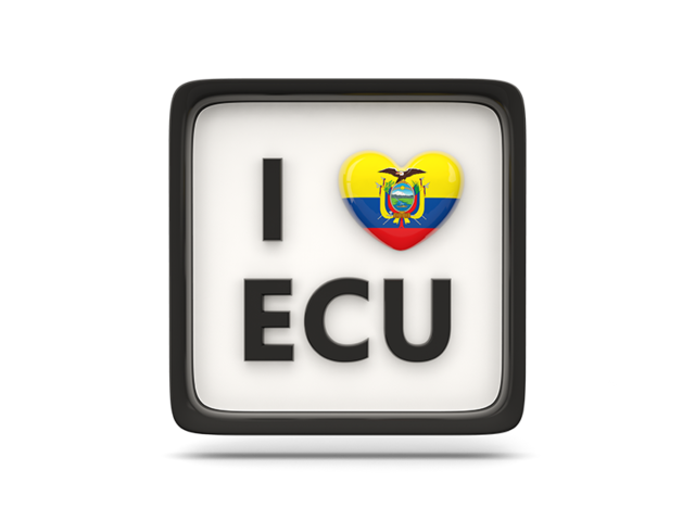 Heart with ISO code. Download flag icon of Ecuador at PNG format