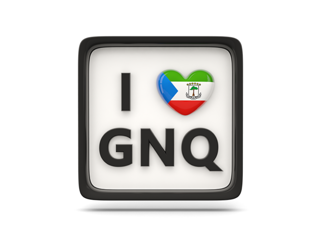 Heart with ISO code. Download flag icon of Equatorial Guinea at PNG format