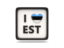 Estonia. Heart with ISO code. Download icon.