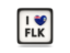 Falkland Islands. Heart with ISO code. Download icon.