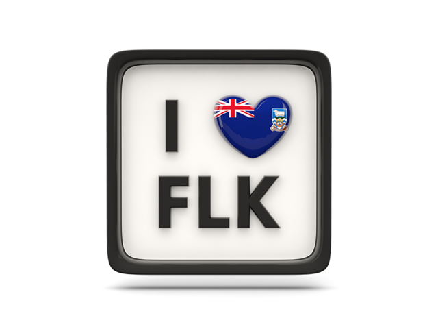 Heart with ISO code. Download flag icon of Falkland Islands at PNG format