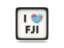 Fiji. Heart with ISO code. Download icon.