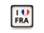 France. Heart with ISO code. Download icon.