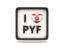 French Polynesia. Heart with ISO code. Download icon.