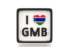 Gambia. Heart with ISO code. Download icon.