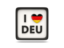 Germany. Heart with ISO code. Download icon.