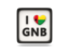 Guinea-Bissau. Heart with ISO code. Download icon.