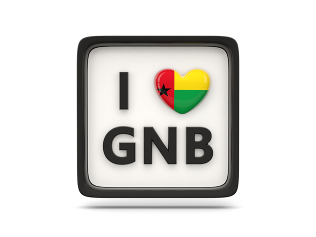 Heart with ISO code. Download flag icon of Guinea-Bissau at PNG format