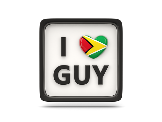 Heart with ISO code. Download flag icon of Guyana at PNG format