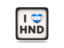 Honduras. Heart with ISO code. Download icon.