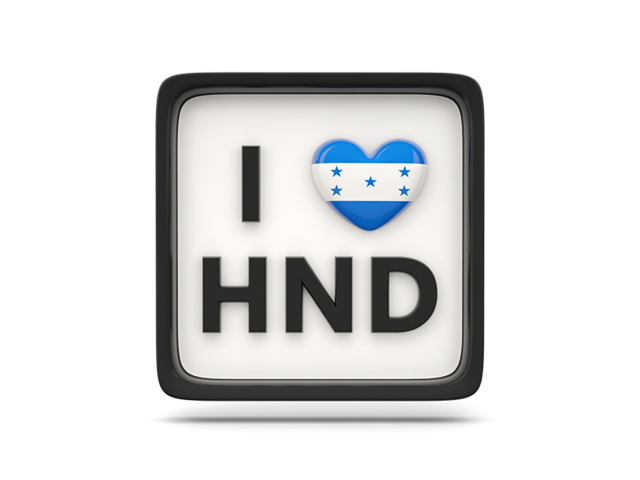 Heart with ISO code. Download flag icon of Honduras at PNG format