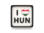 Hungary. Heart with ISO code. Download icon.