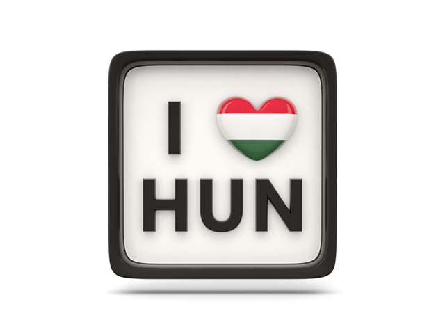 Heart with ISO code. Download flag icon of Hungary at PNG format