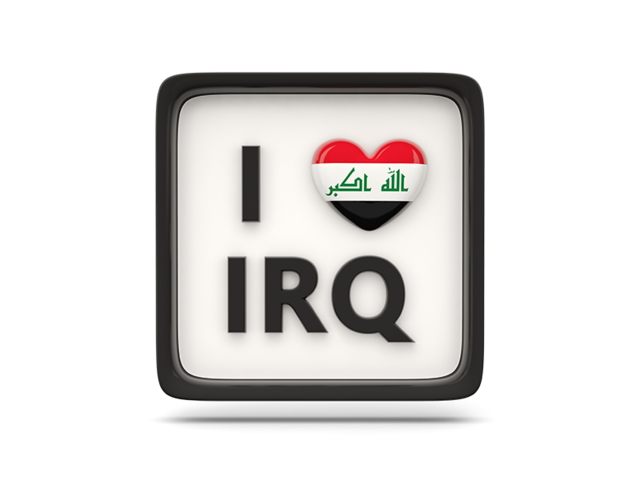 Heart with ISO code. Download flag icon of Iraq at PNG format