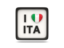 Italy. Heart with ISO code. Download icon.