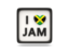 Jamaica. Heart with ISO code. Download icon.