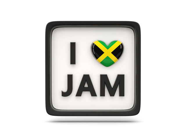Heart with ISO code. Download flag icon of Jamaica at PNG format