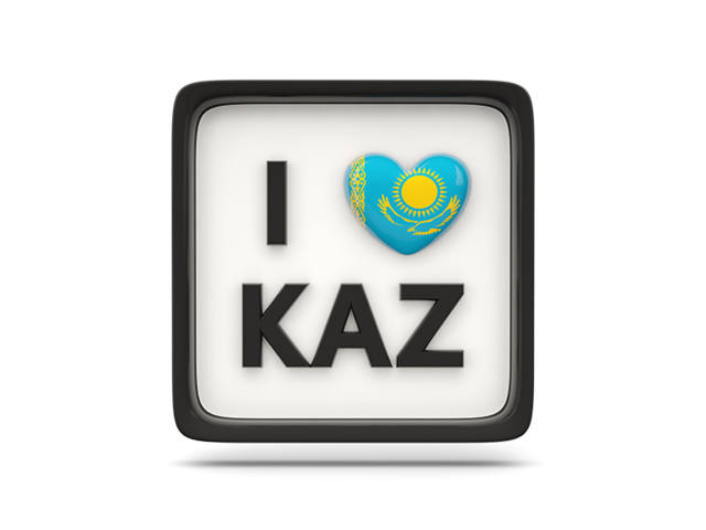 Heart with ISO code. Download flag icon of Kazakhstan at PNG format