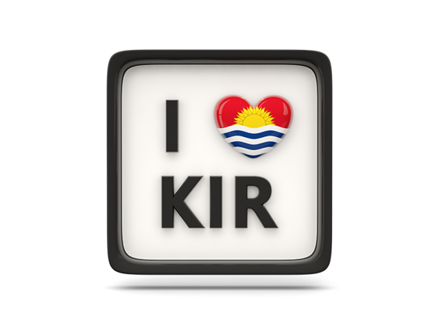 Heart with ISO code. Download flag icon of Kiribati at PNG format