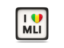 Mali. Heart with ISO code. Download icon.