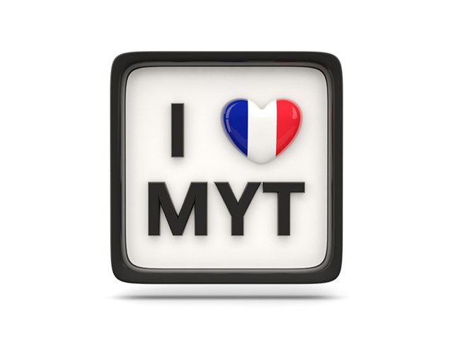 Heart with ISO code. Download flag icon of Mayotte at PNG format