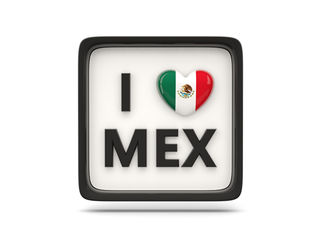 Heart with ISO code. Download flag icon of Mexico at PNG format