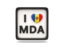 Moldova. Heart with ISO code. Download icon.