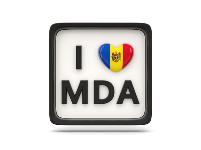 Heart with ISO code. Download flag icon of Moldova at PNG format